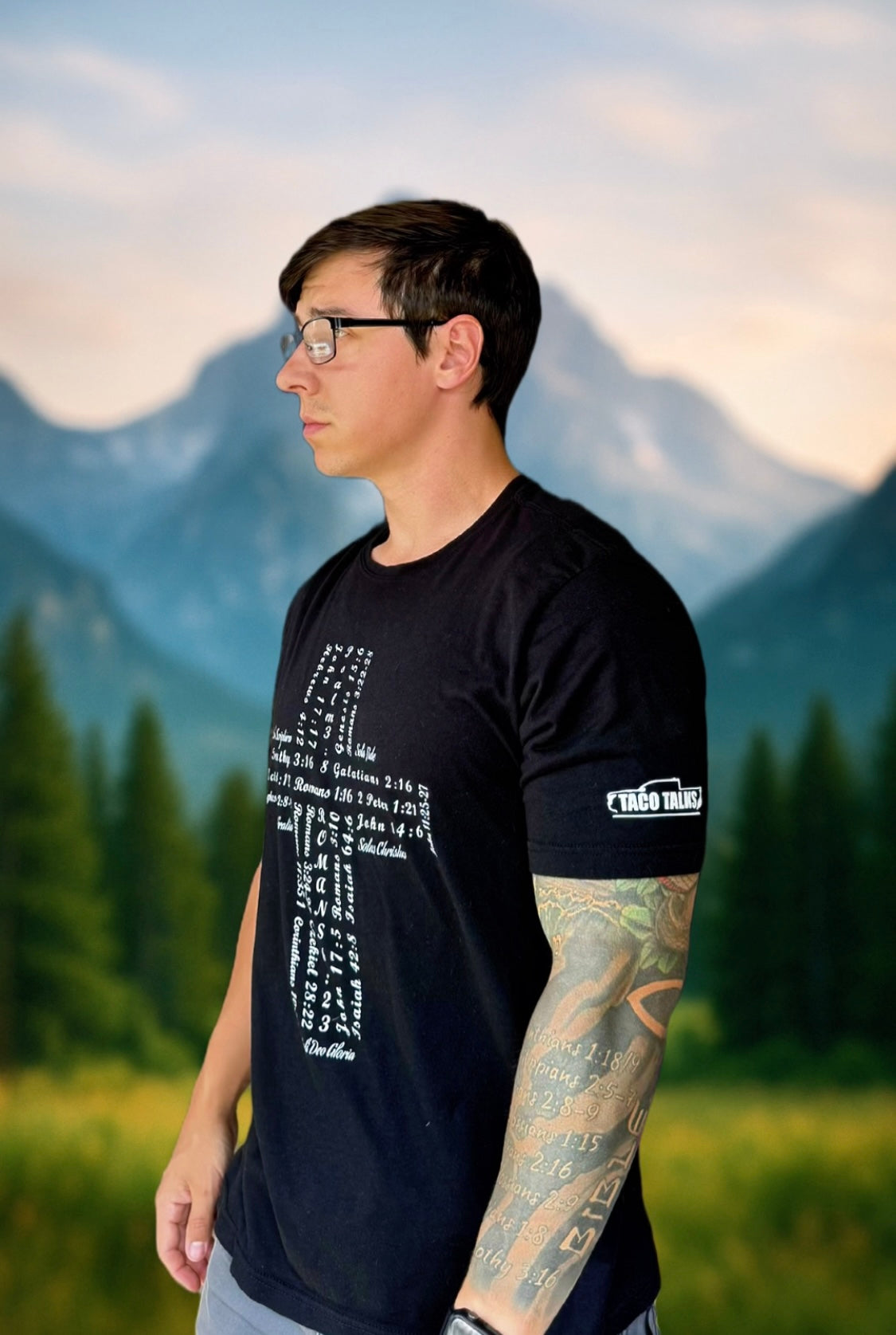 Black/ White Sola Cross T-Shirt