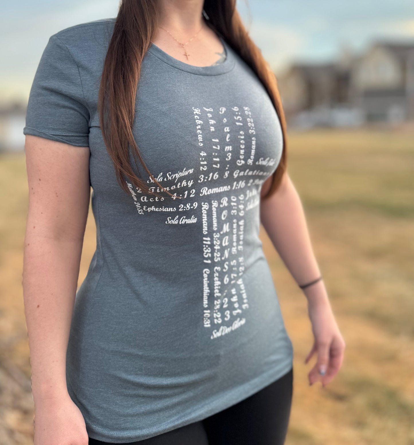 Indigo Blue/White Women's Sola Cross T-shirts
