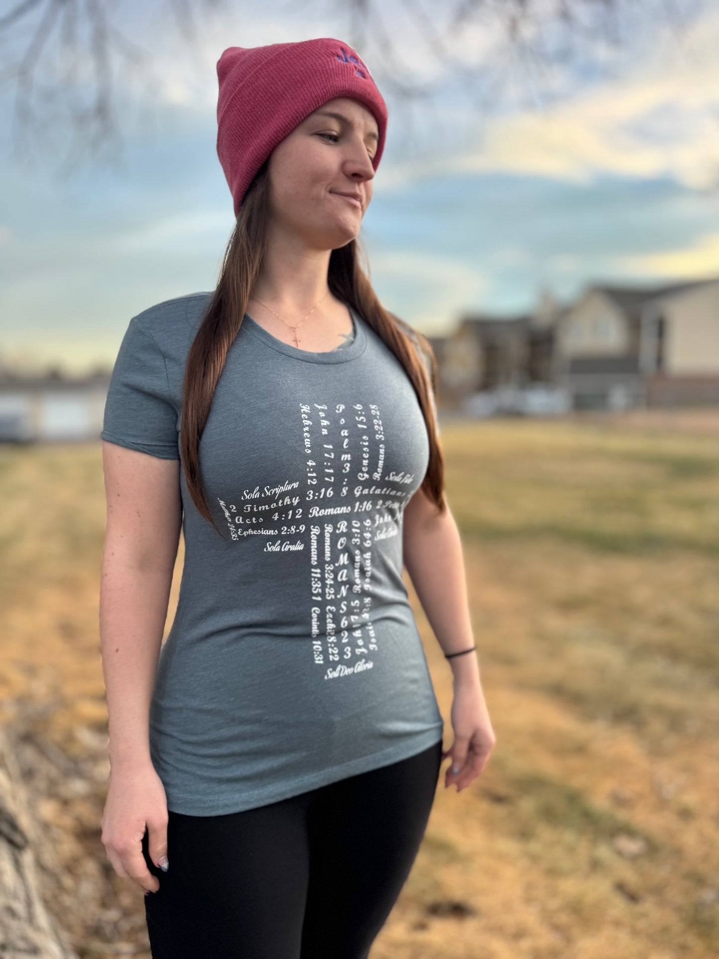 Indigo Blue/White Women's Sola Cross T-shirts