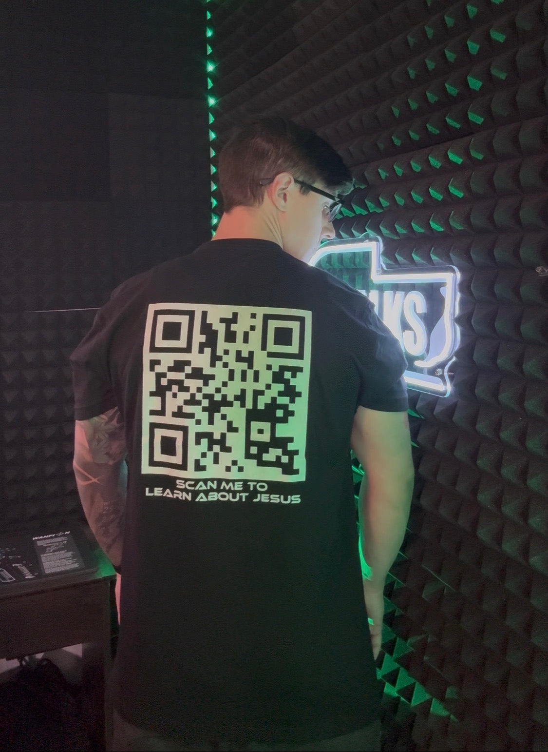 AMAA Jesus Shirt w/ QR Code on Back